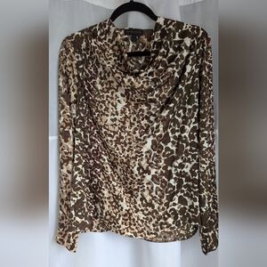 Donna Karan Leopard Print Blouse